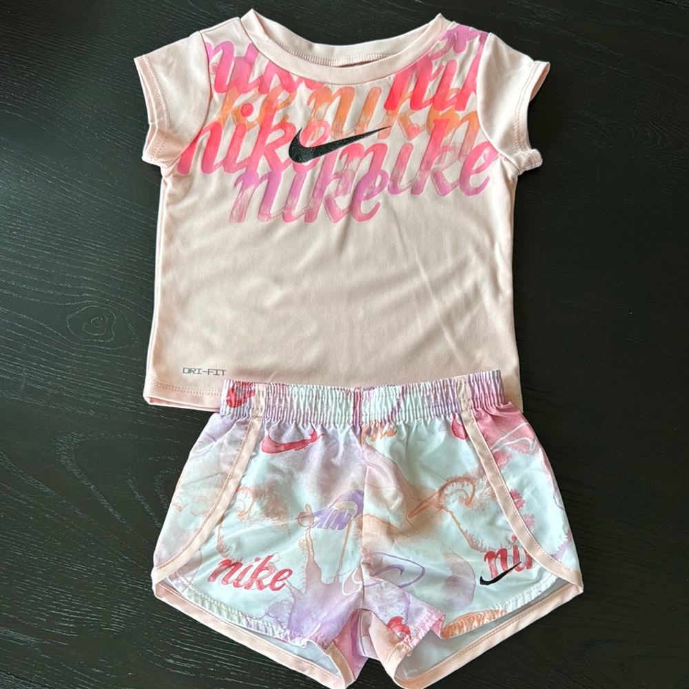 Nike Pink and Orange Kids' Activewear Set
